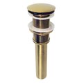 Kingston Brass Push PopUp Bathroom Sink Drain without Overflow, Brushed Brass EV8317